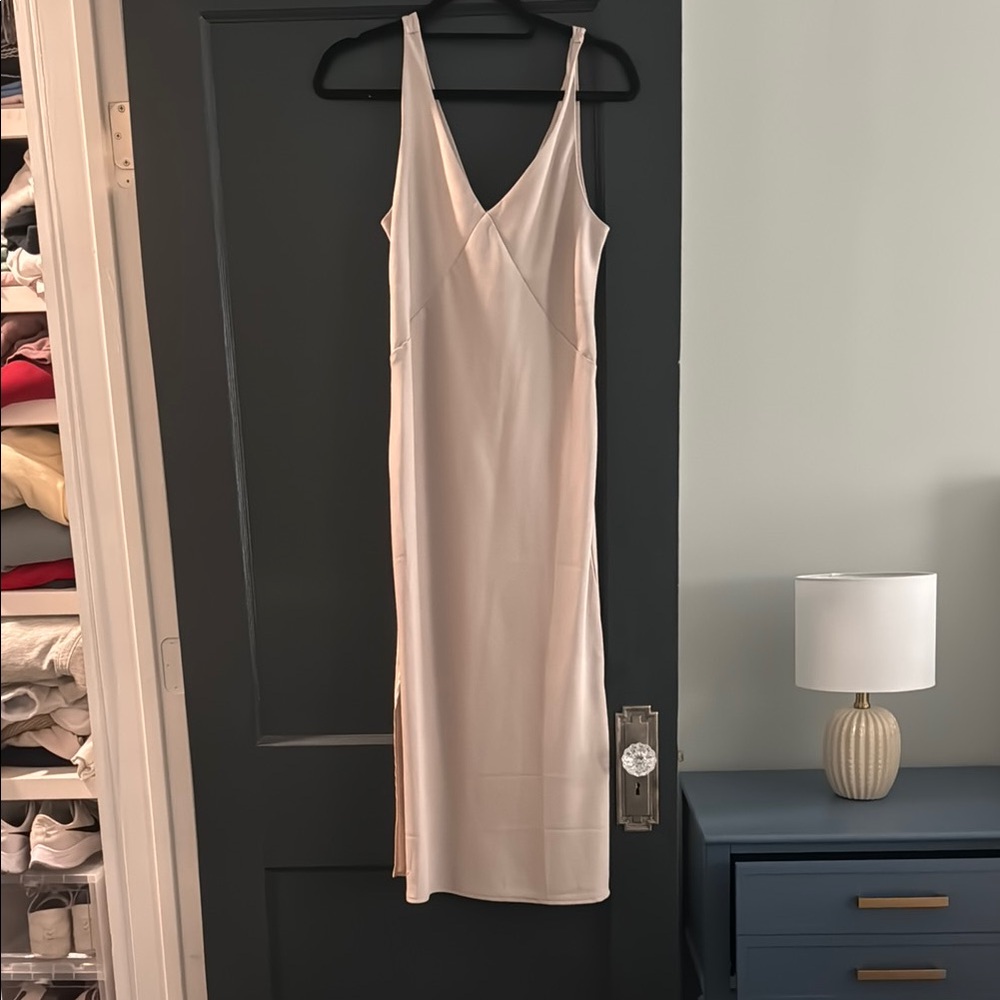 A New Day Cream and Tan Dress